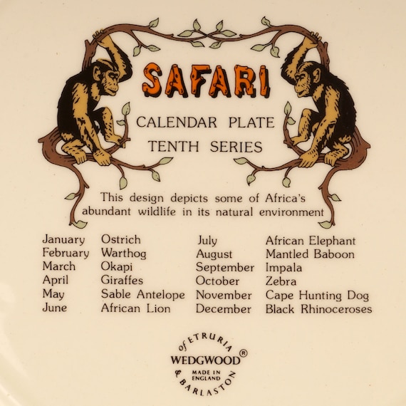 1980 Calendar Porcelain Decorative Plate - Etsy