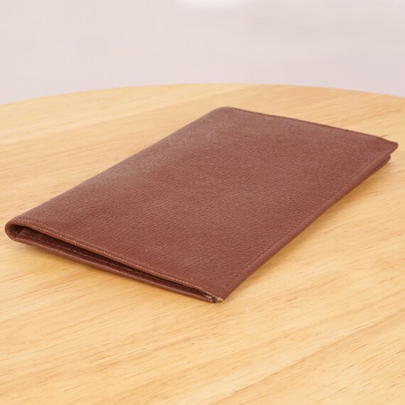Portefeuille Porte-passeport Cuir Vintage Marron, Fabriqué En Angleterre
