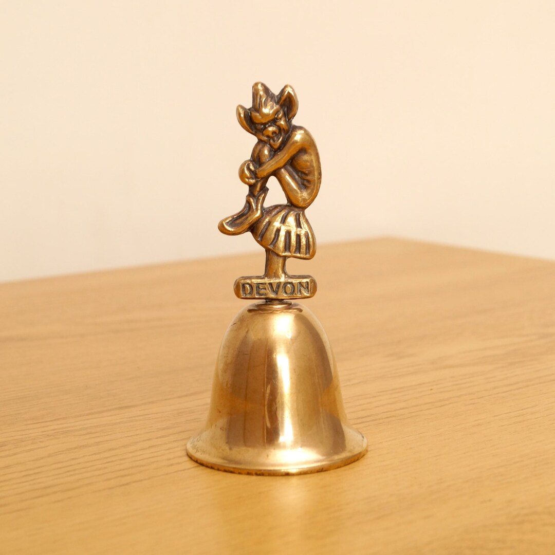 Vintage Brass Large Desk Bell Vintage Solid Brass High Etsy