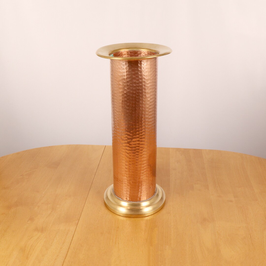 49 Cm Tall Umbrella Holder / Vase / Bin / Cylinder Vintage Etsy