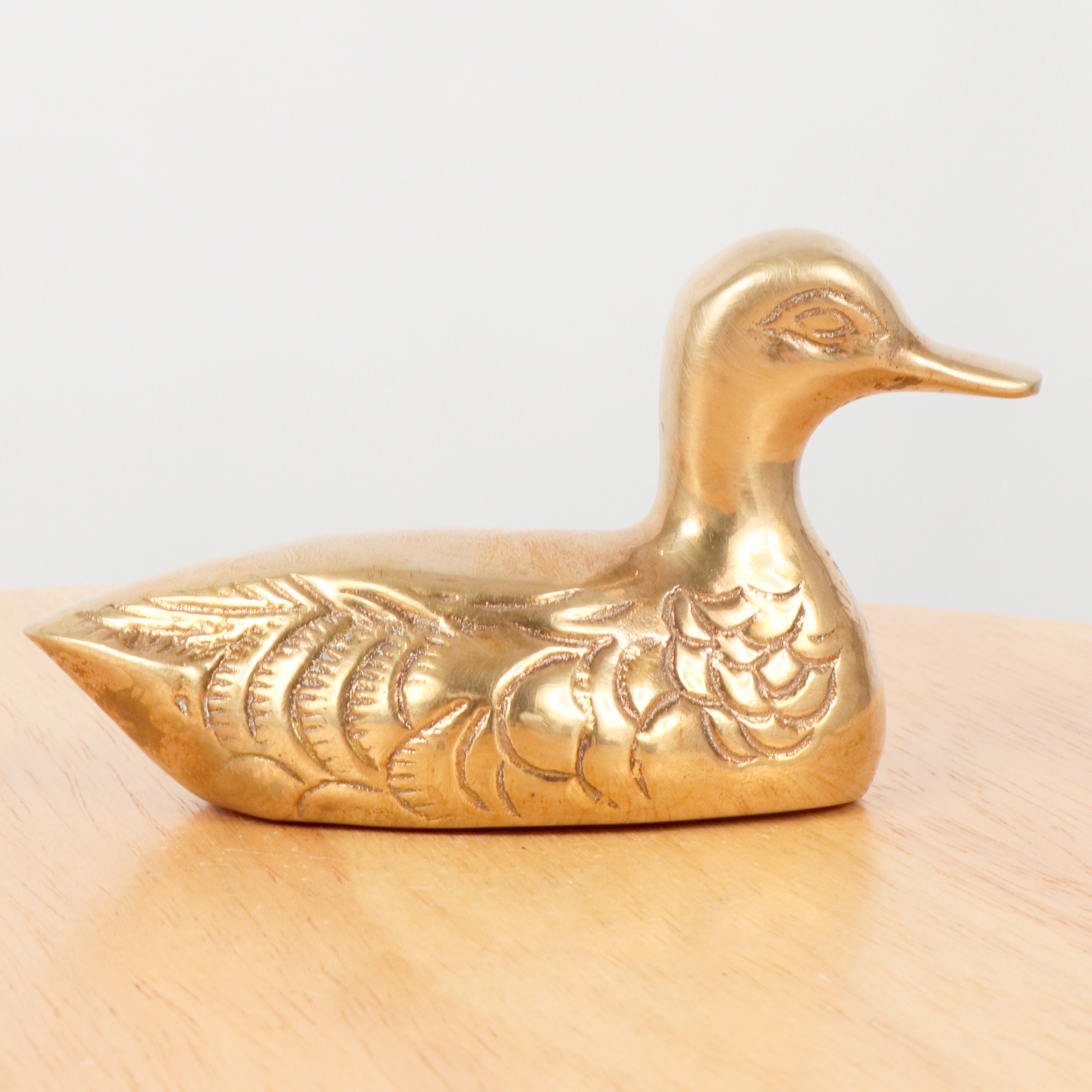 solid brass duck figurines