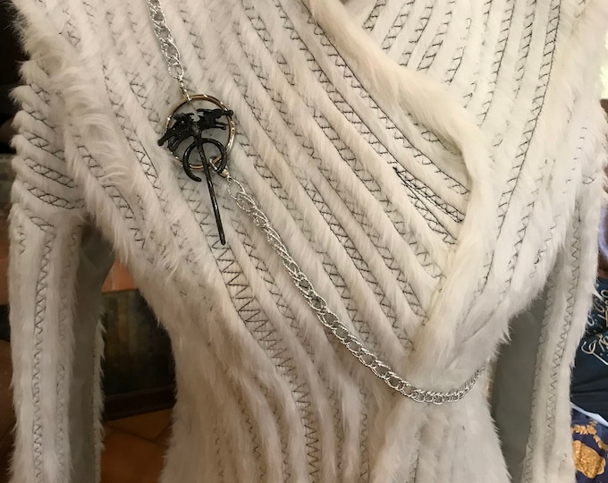 Game of Thrones Daenerys White Fur Coat Etsy