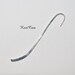 silver metal 3 x 124mm smooth bookmarks