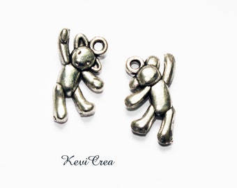 10 x bears 3D silver/bronze