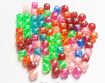 Lot of 94 beads cube d acrylic 9mm