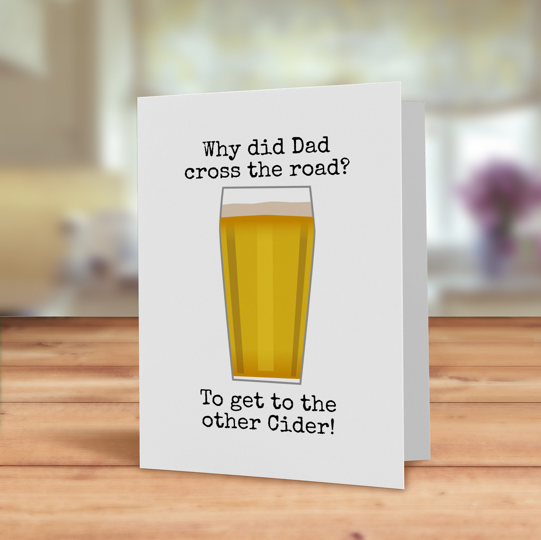 Fathers day Cider card Funny Cider card Father's day Etsy