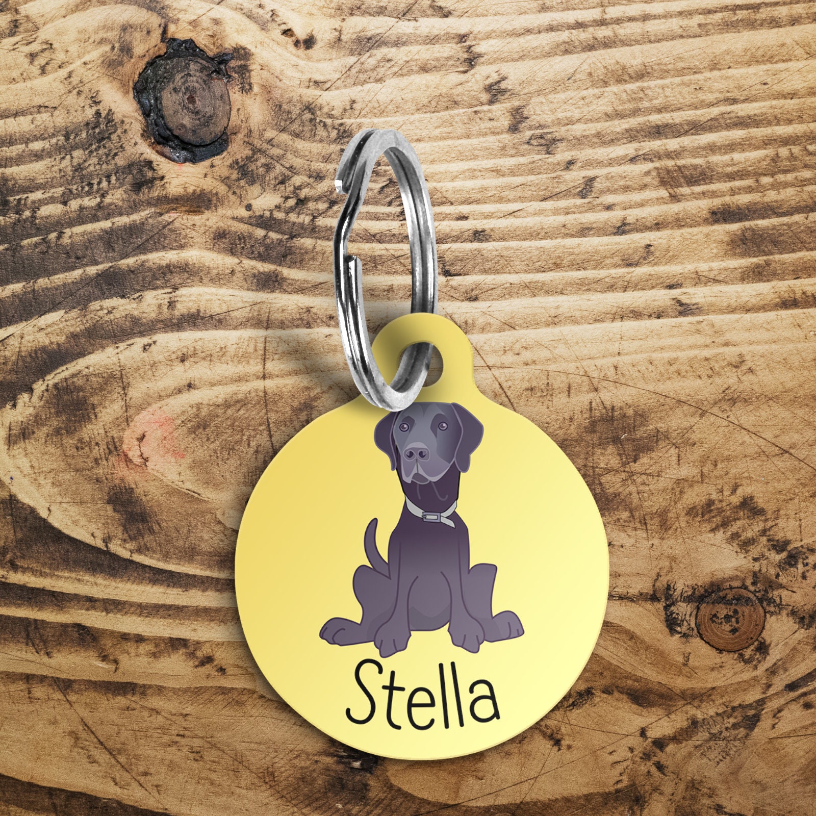 Labrador Dog Name Tag Custom Retriever Dog Name Tag Dog ID Etsy UK