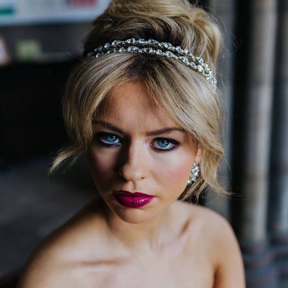 Bridal Headband Charlotte Double Headband Etsy