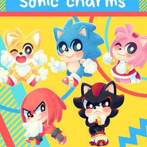 Sonic and Friends Acrylic Keychains : Kawaii Cute Chibi Fanart -   Denmark