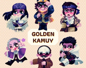 Pingentes de acrílico Kamuy dourado