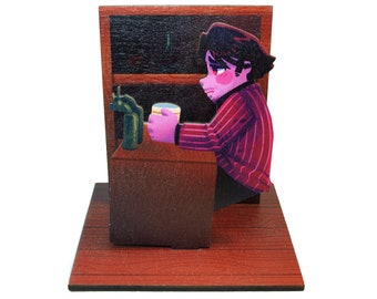 Akiyama Baka mitai wooden standee