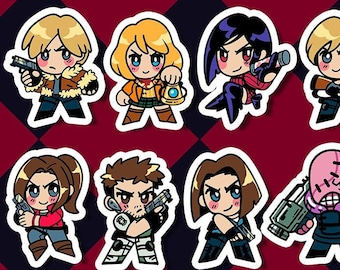 Resident Evil Chibi Stickers 3 Remake/4/code Veronica 