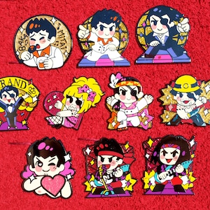 Yakuza 0 / Kiwami glitter enamel pins: Bakamitai, Goromi, Cinderella, Friday Night...