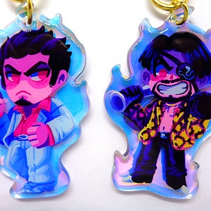 Rainbow holo Yakuza acrylic charms