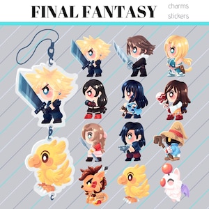 OUTLET! Final Fantasy acrylic charms / stickers