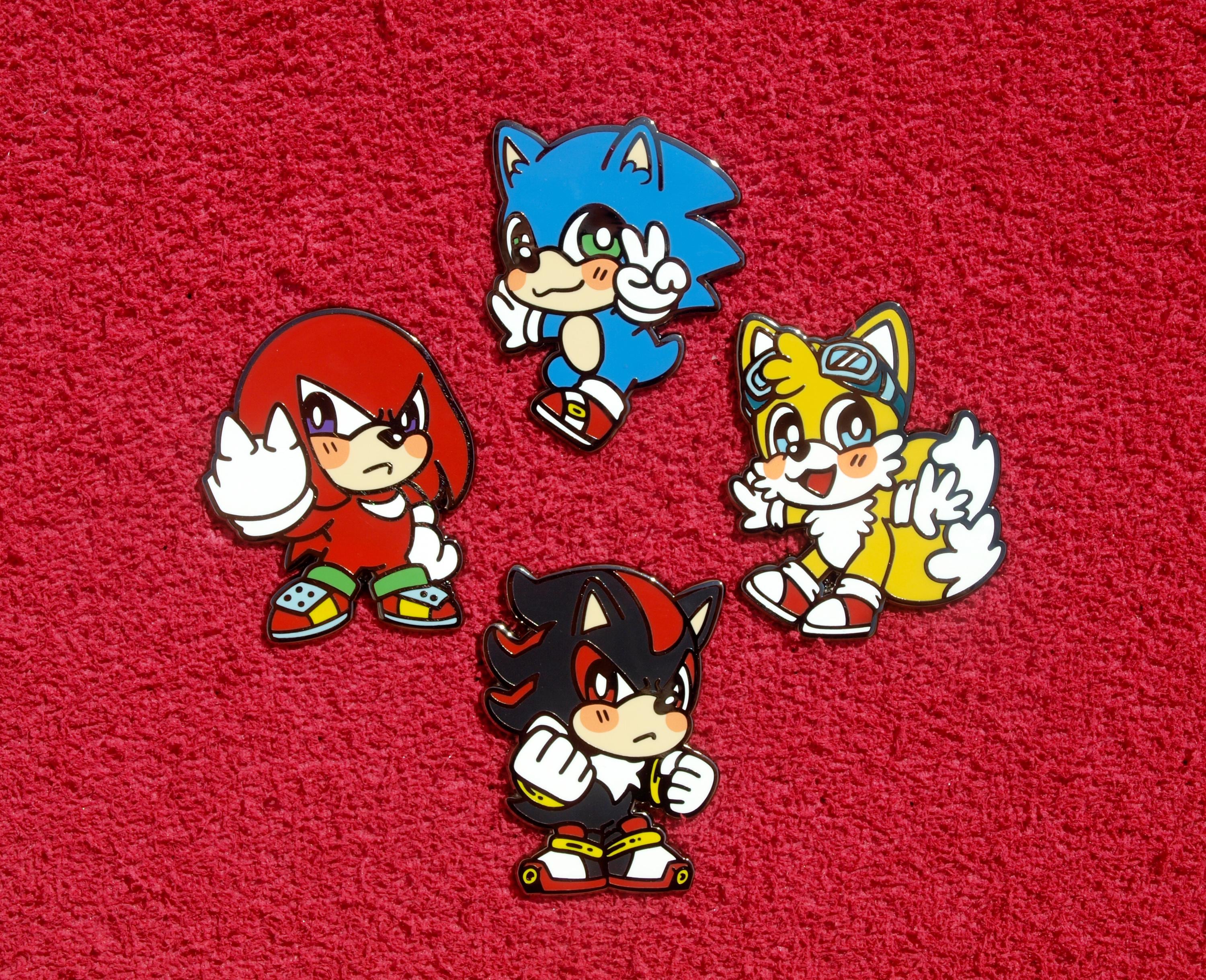 Sonic enamel pins