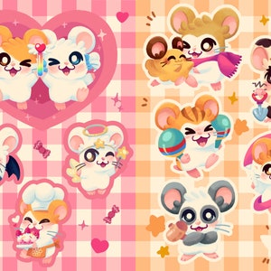 Hamtaro sticker sheets