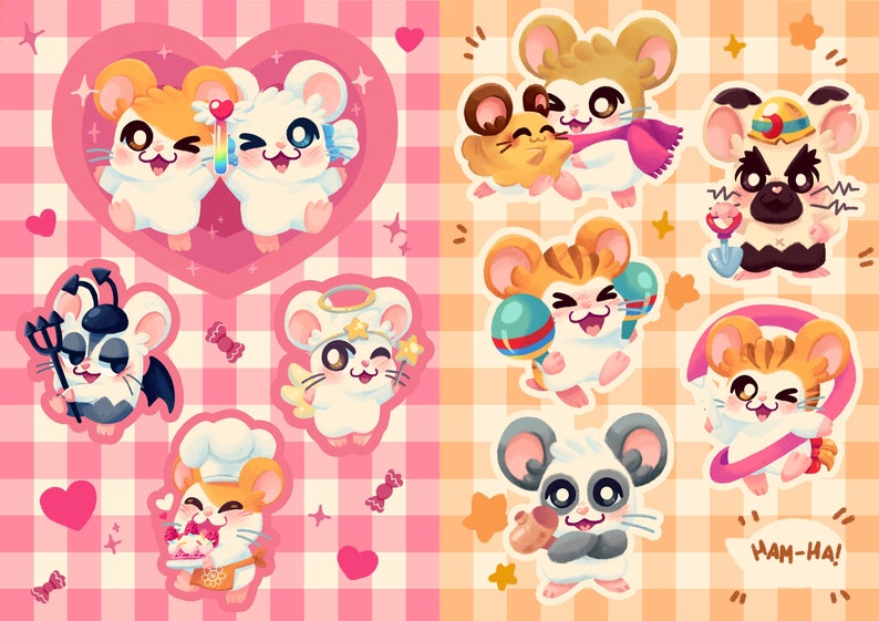 Hamtaro sticker sheets image 1