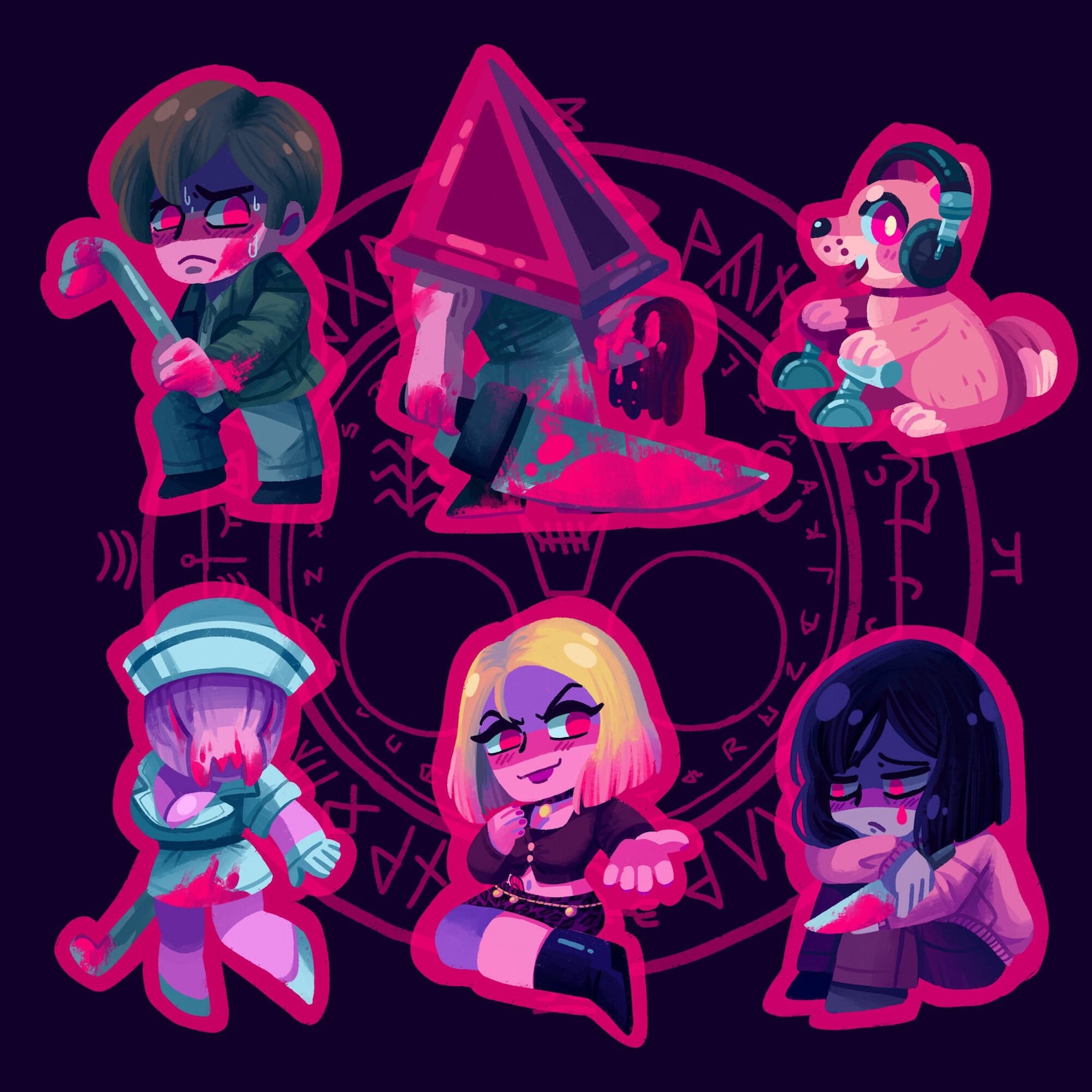 Silent Hill 2 acrylic charms