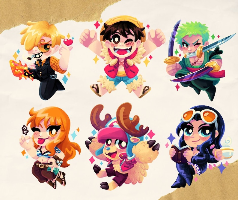 One Piece acrylic charms image 1