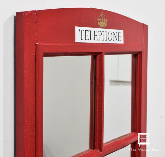Old Window Mirror Phone Booth Wall Art Telephone Old Window Mirror Phone Booth Wall Art