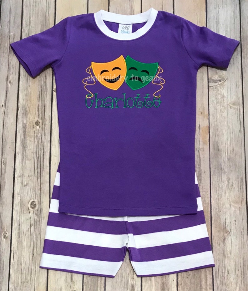 Mardi Gras Pajamas Kids Mardi Gras Pajamas Mardi Gras Etsy