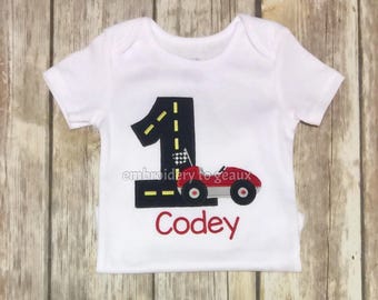 Race Car Birthday Shirt, Race Car First Birthday Shirt, Birthday Shirts for Boys, Boys Birthday Shirt, First Birthday Outfit, Boys Birthday