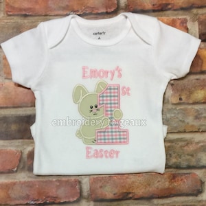 First Easter Outfit Girl, My First Easter Outfit Girl, Baby&#39;s First Easter Bodysuit, Personalized First Easter Bodysuit