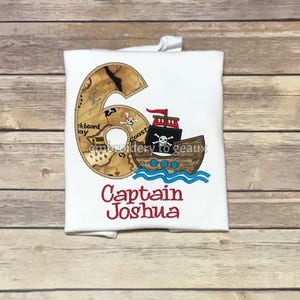 Pirate Birthday Shirt, Boys Pirate Shirt, Toddler Boys Birthday Shirt, Third Birthday Shirt, Birthday Shirt, Boys Birthday Outfit