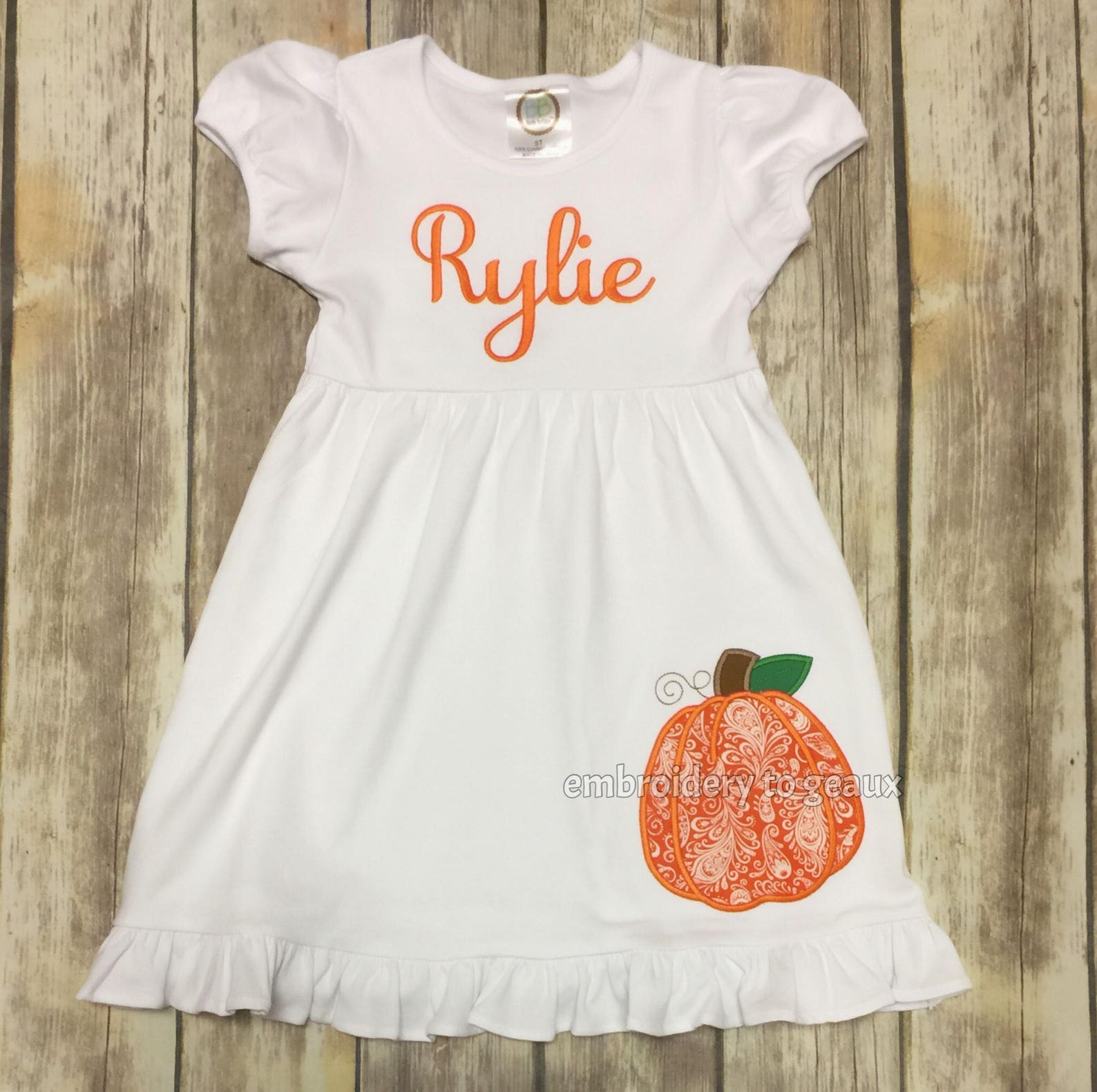 Girl's Pumpkin Dress Toddler Girls Pumpkin Outfit Etsy