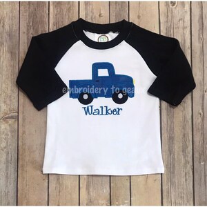 Blue Truck T-shirt, Boys Truck T-Shirt, Toddler Boys Truck T-Shirt or Bodysuit, Boys Personalized Shirt, Truck Shirt for Boys, Boys Clothing