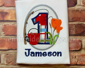 Fishing Birthday Shirt, Boys Birthday Shirt, Boys First Birthday Shirt, Boys Birthday Bubble, Fishing Birthday Outfit, Fisherman Birthday