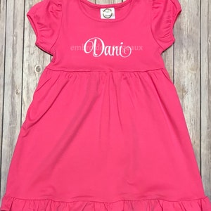 Monogrammed Dress for Girls, Girls Monogrammed Dress, Toddler Girls Dresses, Toddler Girls Outfit, Personalized Dress, Toddler Girl Dress