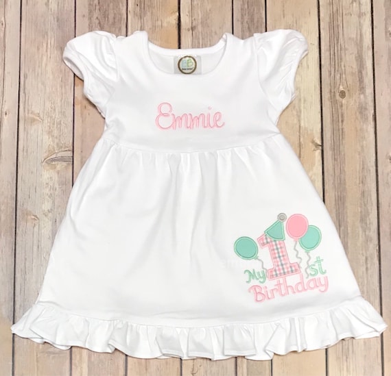 Personalized My First Birthday Dress Girls Birthday Etsy