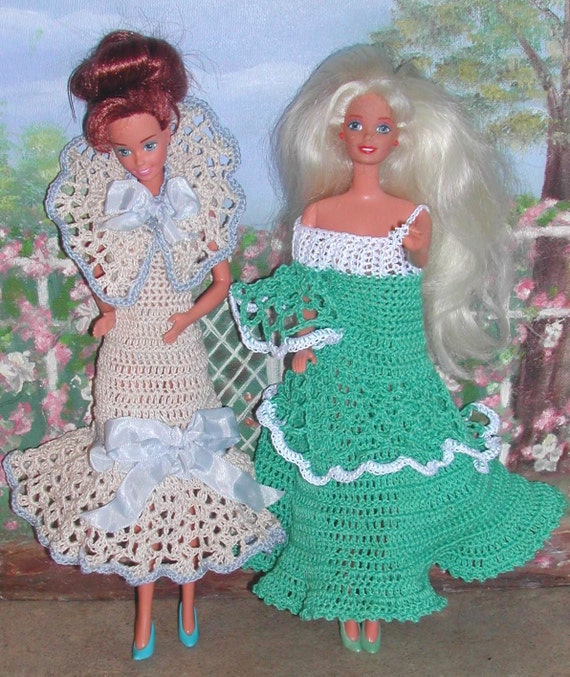 Hakeln Sie Mode Puppe Barbie Pattern 426 Fantasie Kleider 3 Etsy