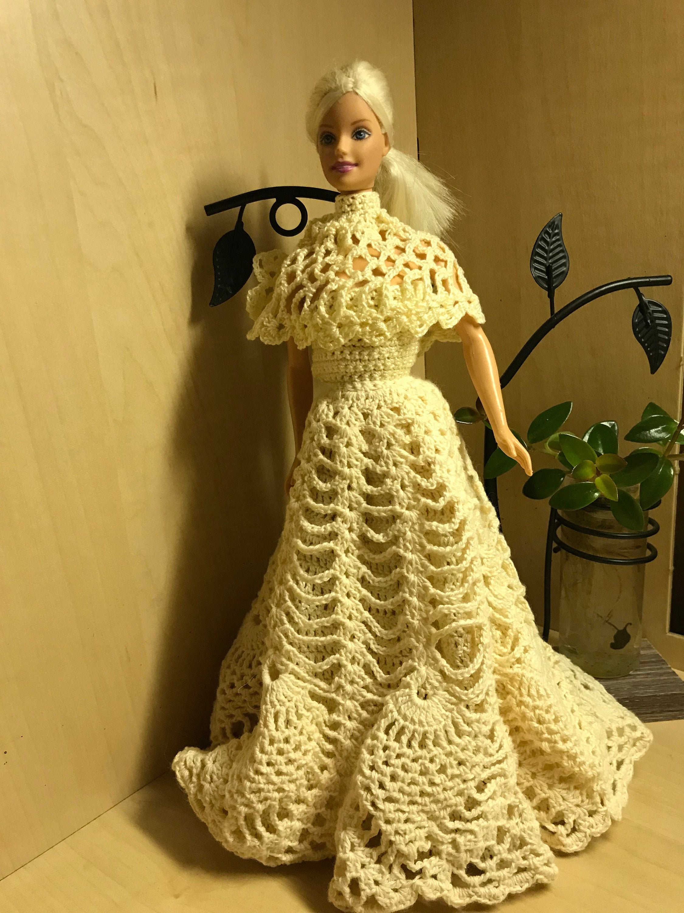Vestido de Barbie de ganchillo Etsy España