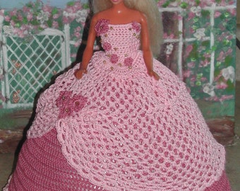 Crochet Fashion Doll Barbie  Pattern- #413 CRINOLINE LADY  #3