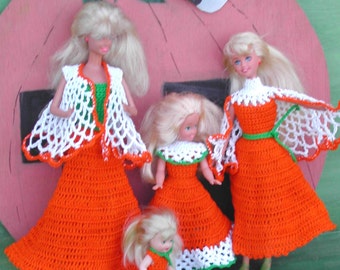 Crochet Fashion Doll Barbie & Sisters Pattern- #315 HALLOWEEN DRESSUP