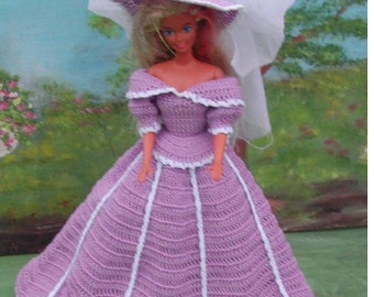 Crochet Fashion Doll Barbie Pattern- #87 SOUTHERN LADY #5