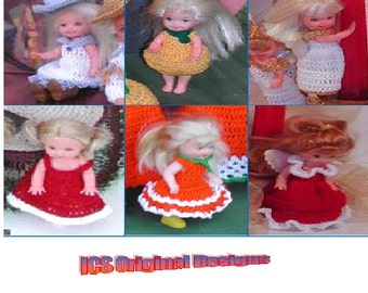 Crochet Fashion Doll Kelly  Pattern- #631 KELLY COSTUMES