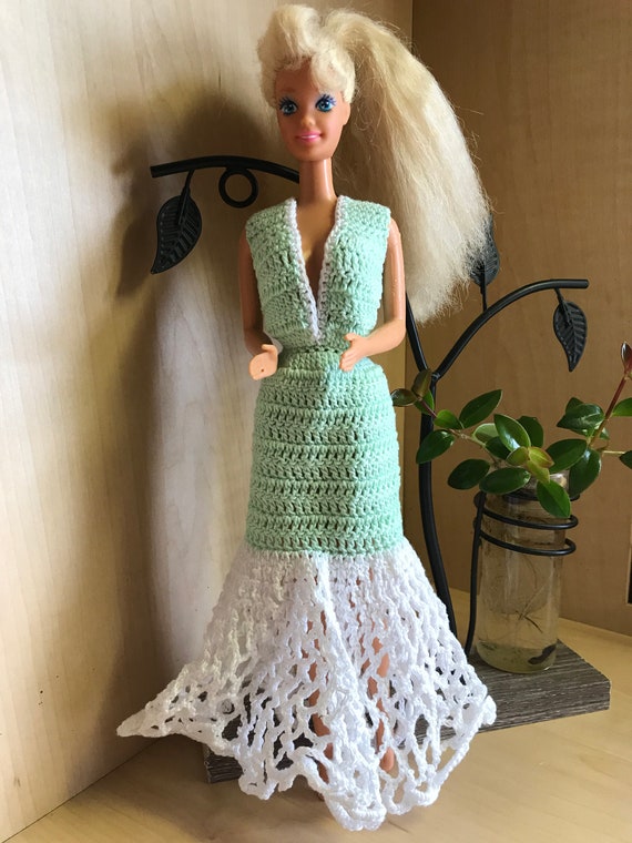 White Lehenga for Curvy Barbie Doll - Etsy | Bride dolls, Barbie gowns,  Doll dress