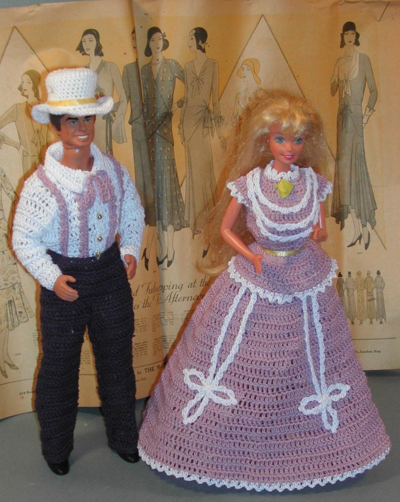 Crochet Fashion Doll Ken & Barbie Pattern 50 FANCIED UP - Etsy