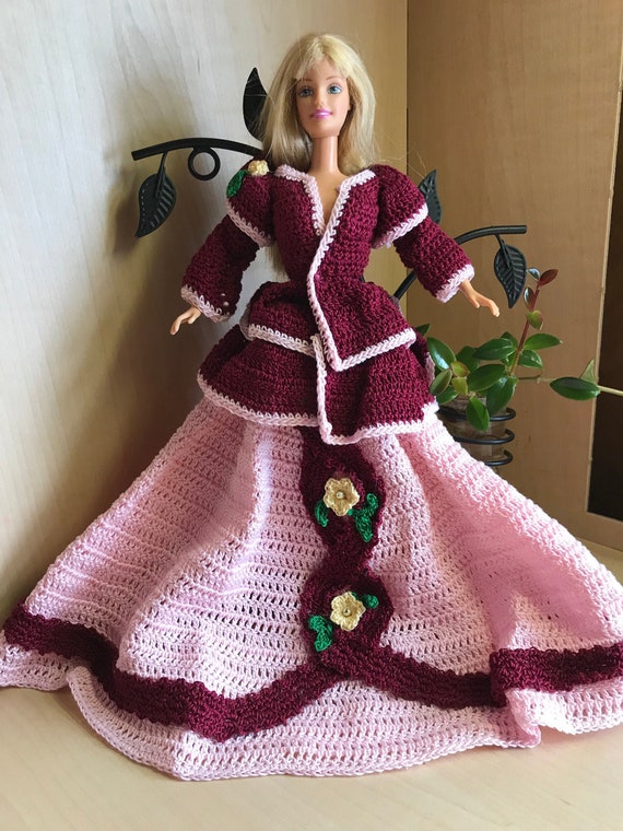 Buy Cora Gu Classic Purple Lace Dress/Gowns For Barbie Doll/ Girl's  'Present/Barbie Dress Online at desertcartINDIA