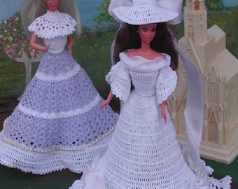 Crochet Fashion Doll Barbie patrón40 fiesta de bodas - Etsy México