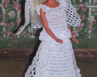 Crochet Fashion Doll Barbie Pattern- #186 BRIDE