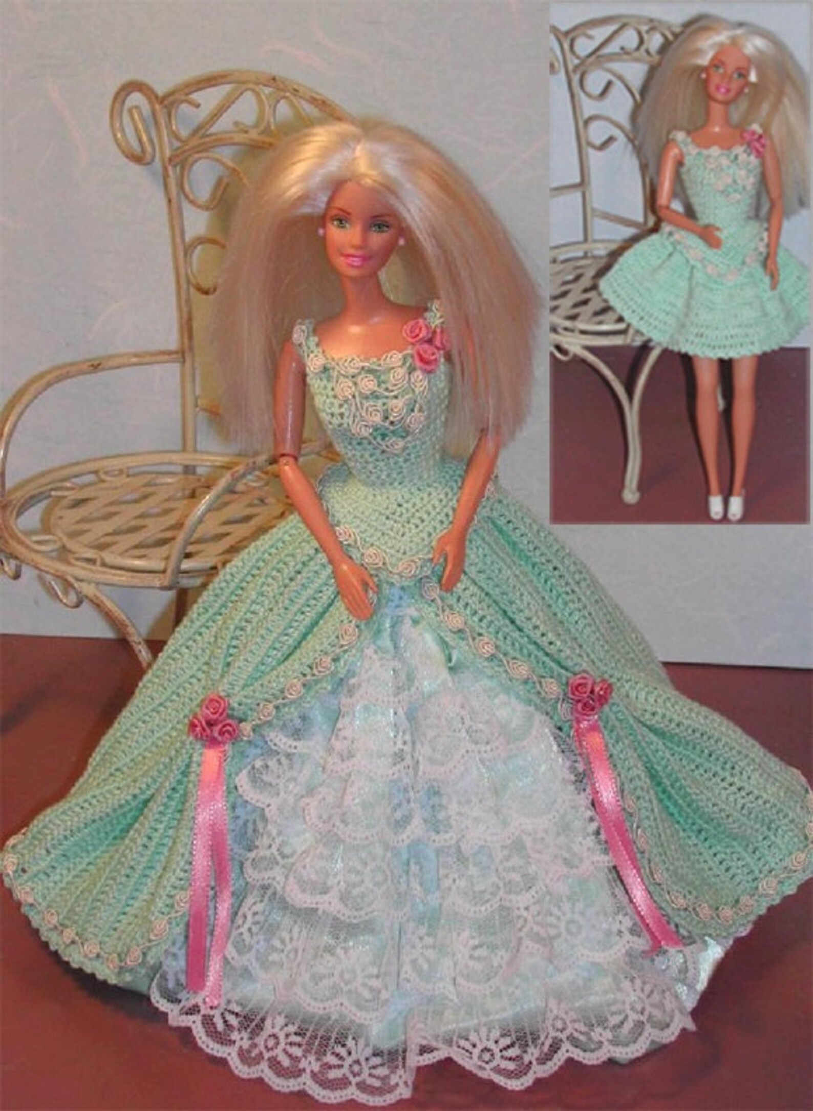 Crochet Fashion Doll Barbie Pattern 212 CHANGEABLE IN GREEN Etsy