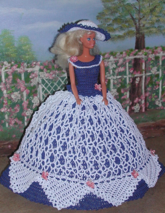 Crochet Fashion Doll Barbie Pattern 415 CRINOLINE LADY 5 | Etsy