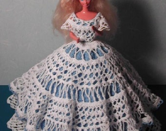 Crochet Fashion Doll Barbie Pattern- #114 CHANTILLY LACE #1