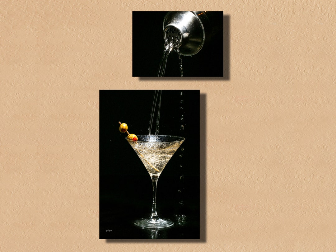 Martini Decor Martini Wall Art Aluminum Print Martini Etsy