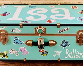 Personalized Summer Camp Trunk Vinyl Name Monogram Decal High Quality DIY